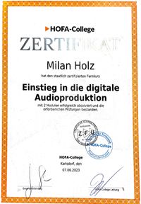 HOFA Einstieg in die digitale Audioproduktion Zertifikat